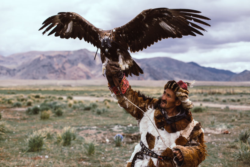 Adventures in Altay, hunting eagle